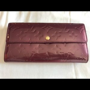LOUIS VUITTON purple long wallet